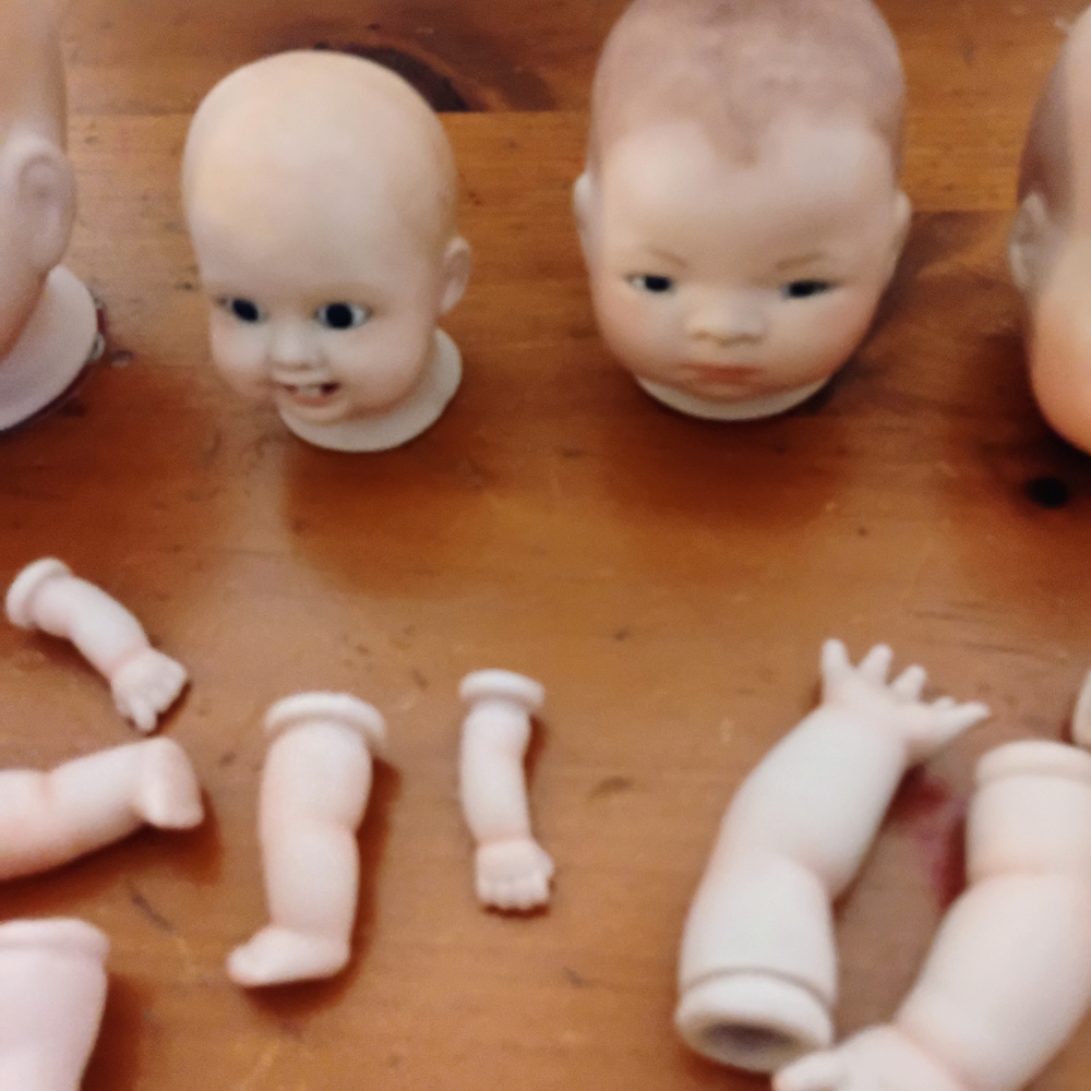 Source Unknown Porcelain Doll Parts - Cream